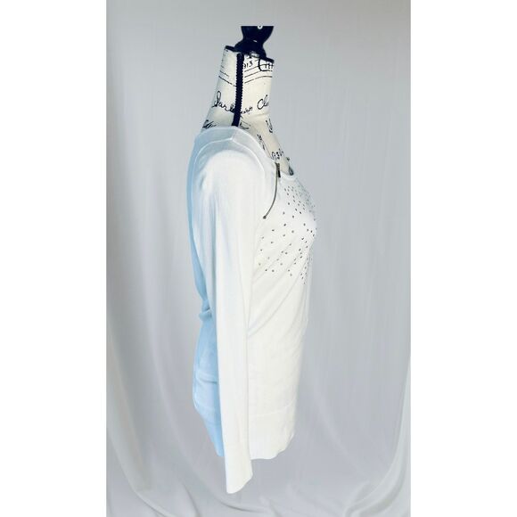 Cache Y2K Sweater Pullover Long Sleeve with Studs and Zipper Detail Women’s Size - Picture 2 of 7